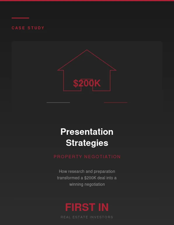 How Our Presentation Strategies Changed A Property Negotiation