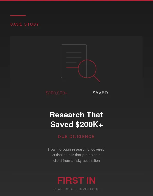 How Our Research Saved Over $200,000 For One Client